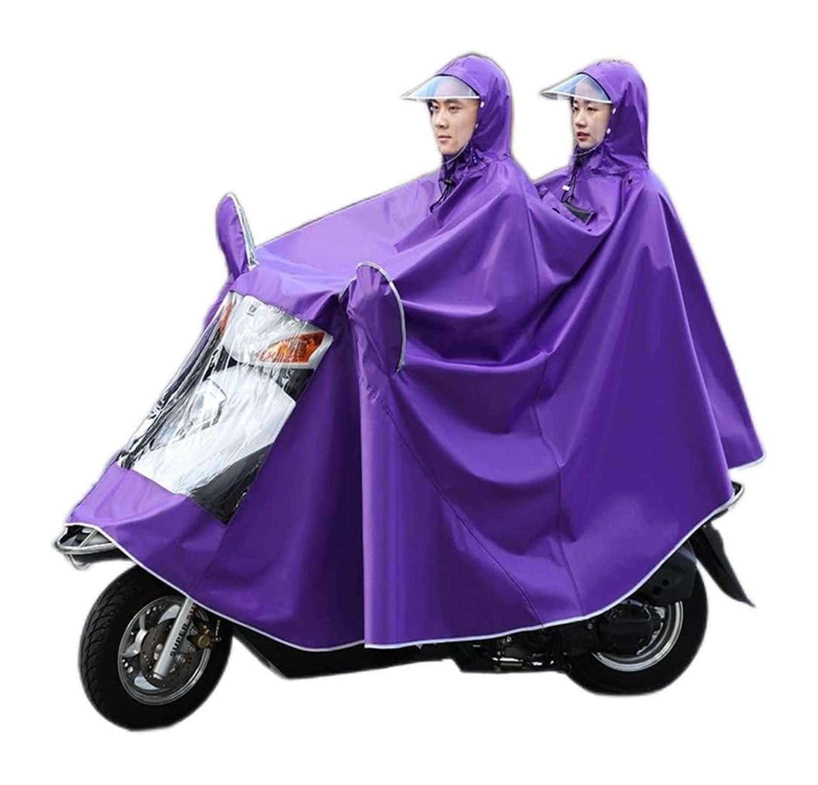 OLSDXAWQ， Regen Poncholity Scooter Cover Larrain Cape Coatlity Scooter Motorrad Regenmantel Regenschutz(Purple,Double 5Xl) von OLSDXAWQ
