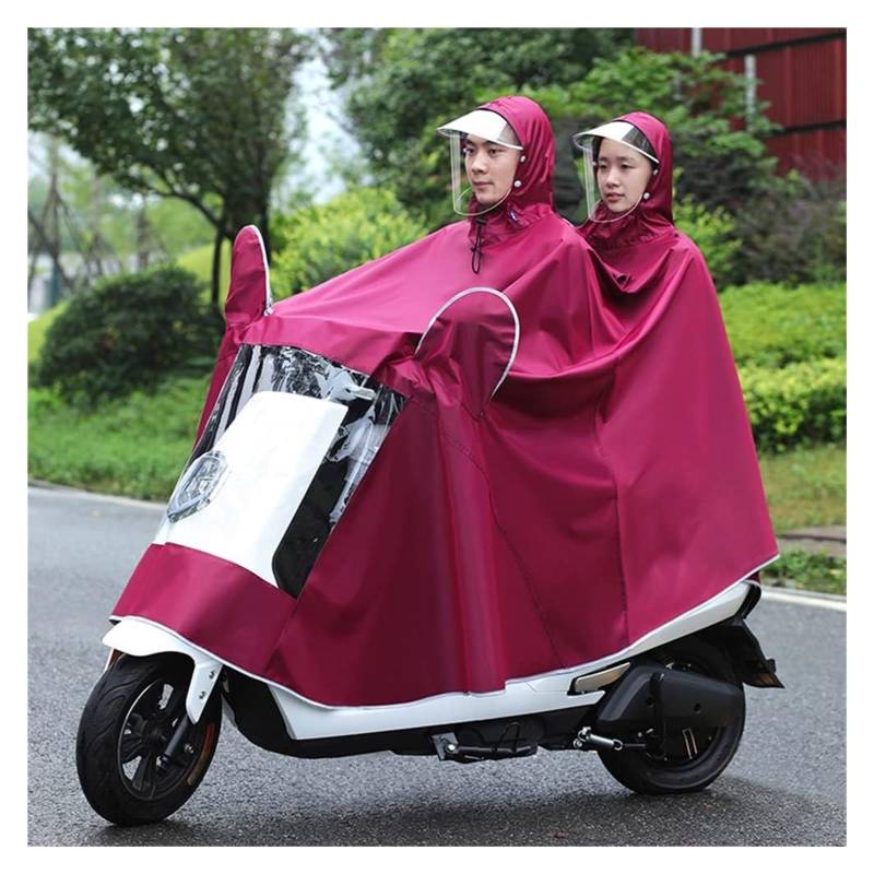 OLSDXAWQ， Regen Poncholity Scooter Cover Larrain Cape Coatlity Scooter Motorrad Regenmantel Regenschutz(Red,Double 4Xl) von OLSDXAWQ