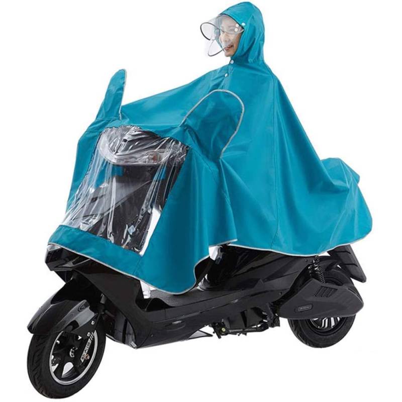 OLSDXAWQ， Regen-Regen-Cape-Motorrad verlängerter Strom-Roller-Motorrad-Larrain-Cape-Mantel(Grün,4XL) von OLSDXAWQ