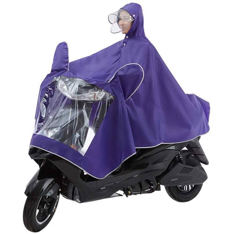 OLSDXAWQ， Regen-Regen-Cape-Motorrad verlängerter Strom-Roller-Motorrad-Larrain-Cape-Mantel(Purple,3XL) von OLSDXAWQ