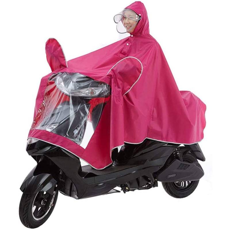 OLSDXAWQ， Regen-Regen-Cape-Motorrad verlängerter Strom-Roller-Motorrad-Larrain-Cape-Mantel(Roze,3XL) von OLSDXAWQ