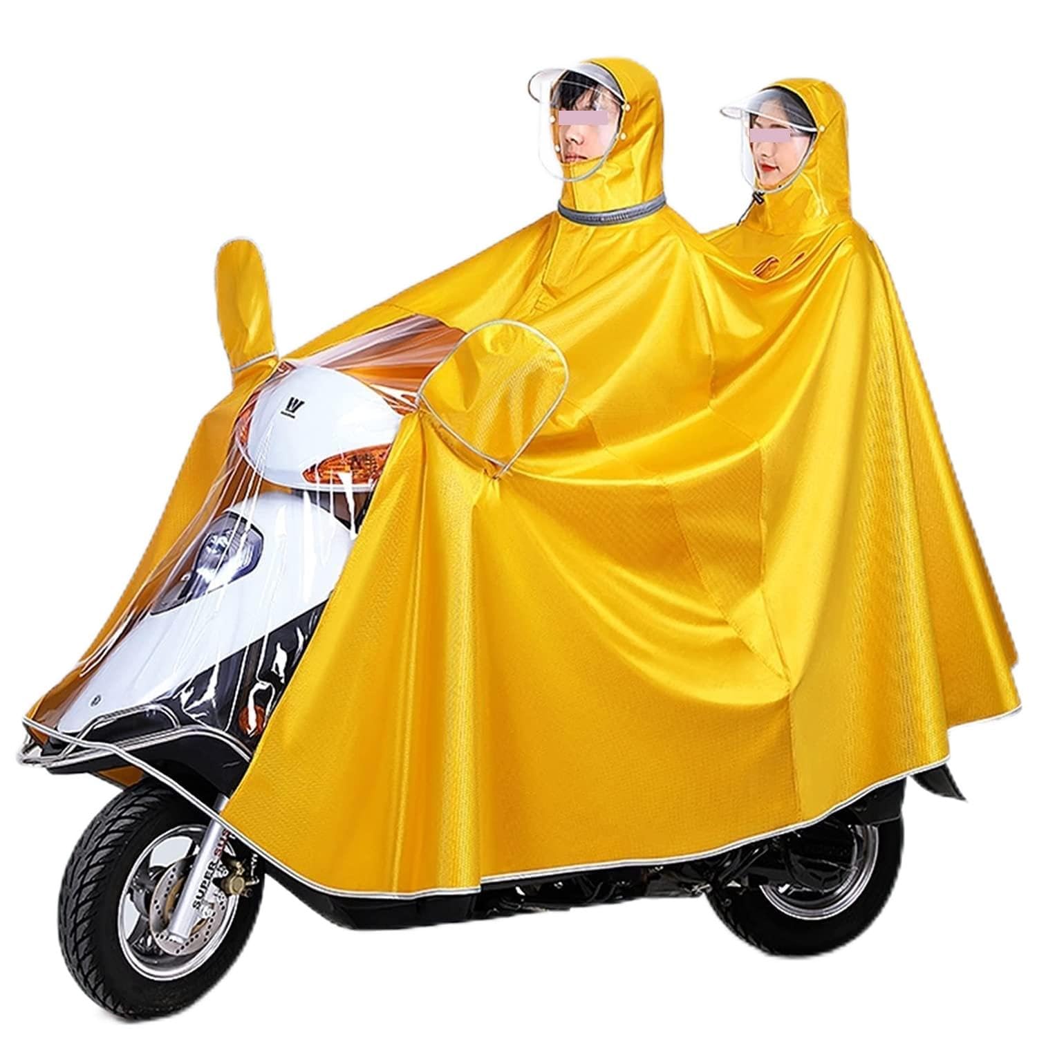 OLSDXAWQ， Regen-Regenschutz for Rollstuhlfahrer mit Kapuze, Fahrrad-Regenmantel for Doppel- und Einzelfahrräder mit doppeltem Verwendungszweck(Unique Colour,L) von OLSDXAWQ