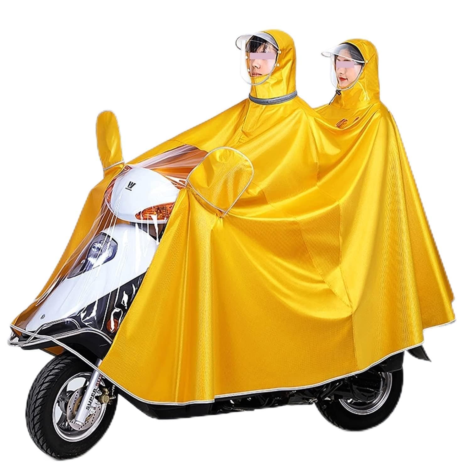 OLSDXAWQ， Regen-Regenschutz for Rollstuhlfahrer mit Kapuze, Fahrrad-Regenmantel for Doppel- und Einzelfahrräder mit doppeltem Verwendungszweck(Unique Colour,M) von OLSDXAWQ