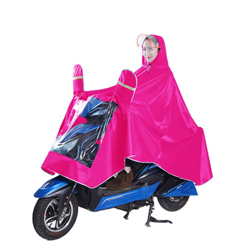 OLSDXAWQ， Regenmantel Multifunctoutdoors Fahrrad/Ebike/Motorrad/Roller Regenponcho Hoodie Regenmantel Cape(Roze) von OLSDXAWQ