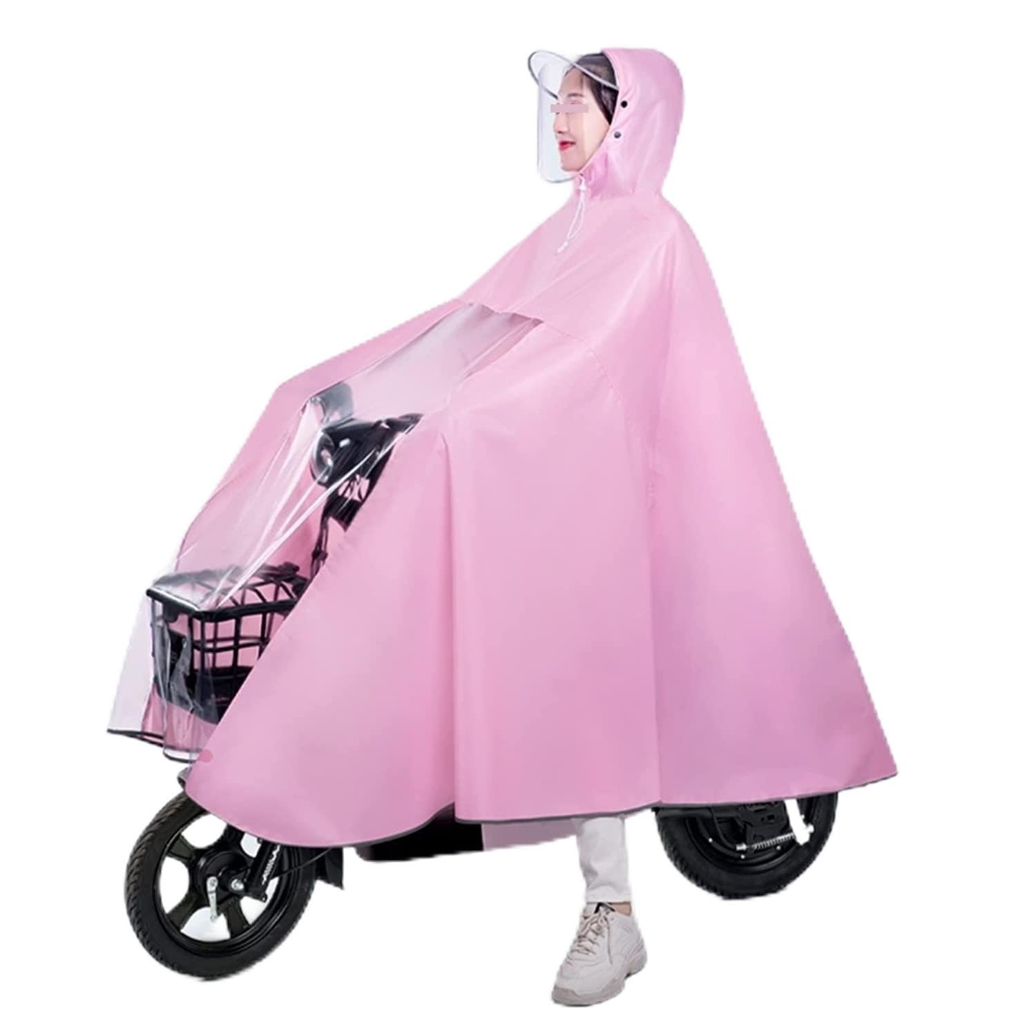 OLSDXAWQ， Regenponcho Radfahren Cape Regenmantel Jacke Capes Radfahren Regenponcho(Roze) von OLSDXAWQ