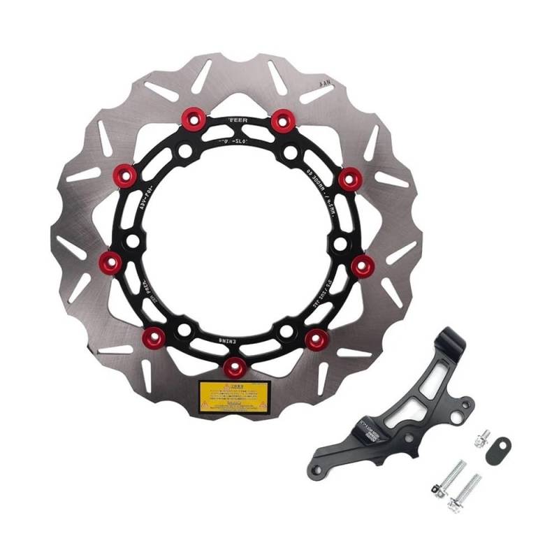 Motorrad Bremsscheibe 300 Mm Für ADV350 Bremsscheibe Motorrad(Red set) von OLXWFNTD