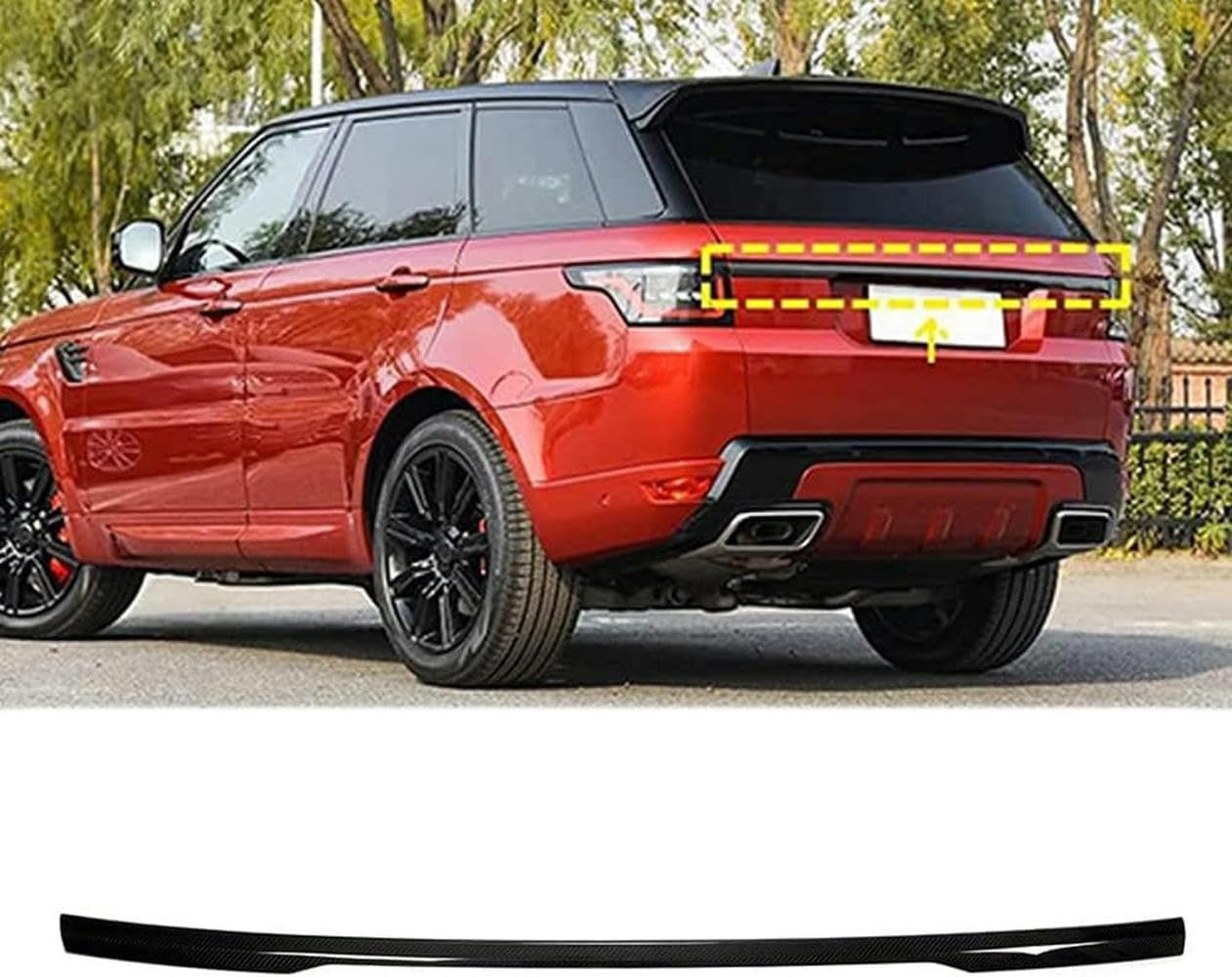 Olgyn Carbon Fiber Rear Door Trim Cover Fits Land Rover Rang Rover Sport Utility 4-Door 2014-2020 Rear Wing Spoiler Body Kits von OLgyn