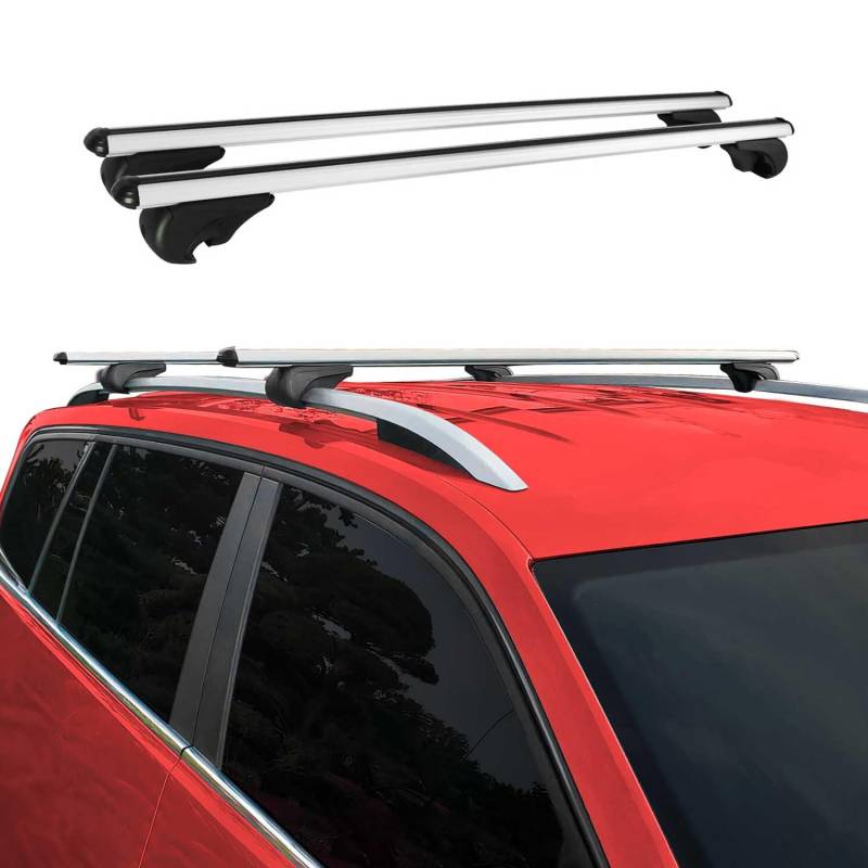 OMAC Dachträger kompatibel mit Mercedes Viano Vito W639 2003-2014 Gepäckträger Aluminium Grau 2X von OMAC