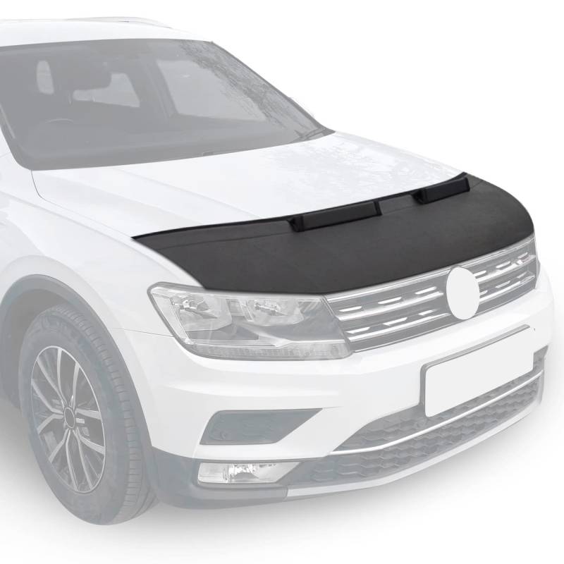 OMAC Haubenbra Steinschlagschutz Bonnet Bra kompatibel mit VW Caddy 2015-2020 Schwarz Halb von OMAC