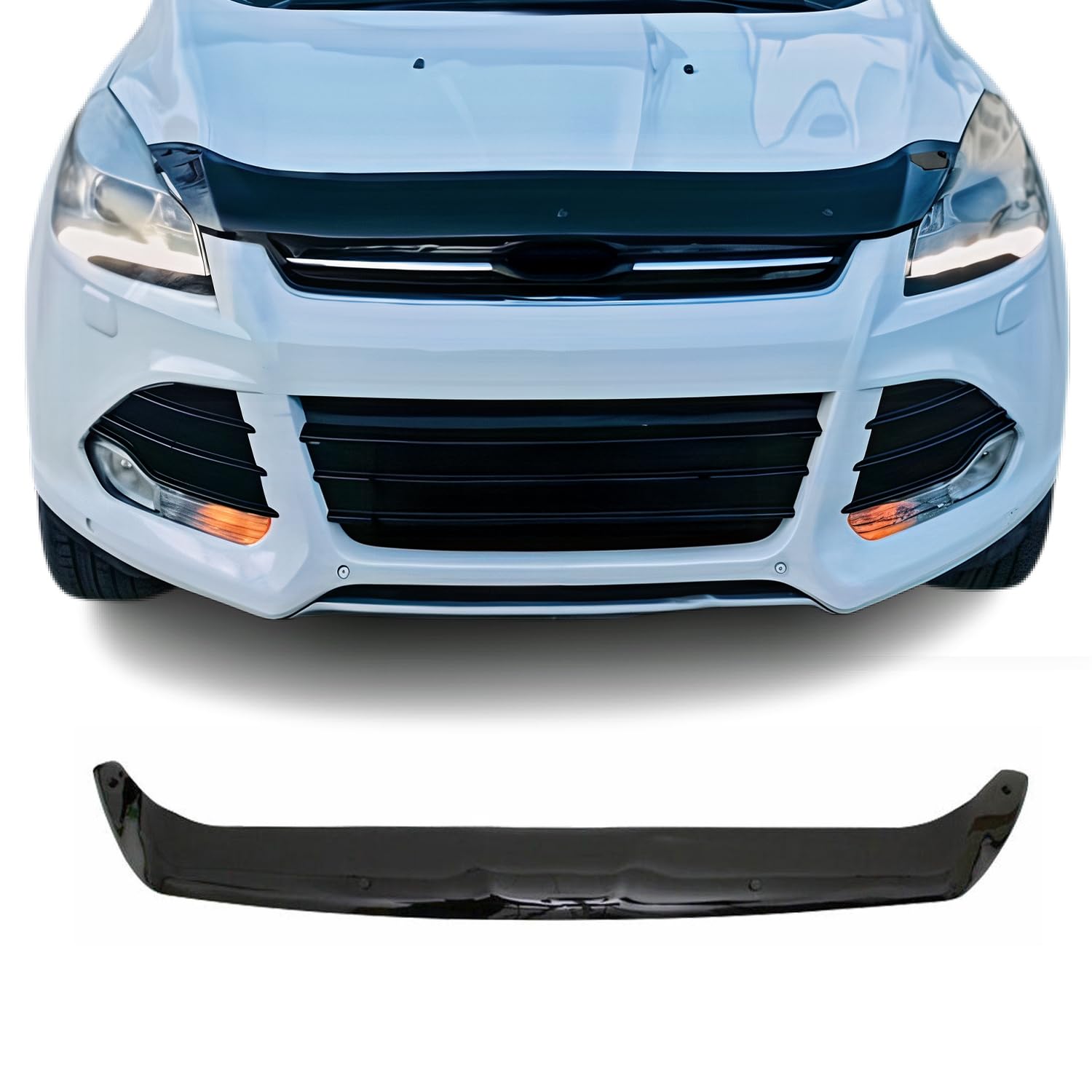 OMAC Motorhaube Deflektor Insekten Steinschlagschutz kompatibel mit Ford Kuga 2 2012-2016 Dunkel OMAC Motorhaube Deflektor Insekten Steinschlagschutz kompatibel mit Ford Kuga 2 2012-2016 Dunkel von OMAC