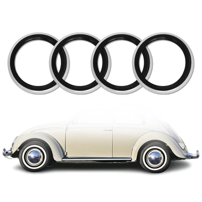 4X Weißwandringe Weißwandreifen Echt Gummi Auto Tuning von OMAC