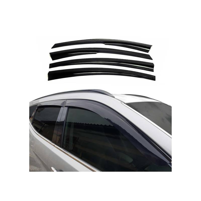 OMAC Windabweiser Regenabweiser kompatibel mit Opel Mokka 2012-2020 Acryl Dunkel 4X von OMAC