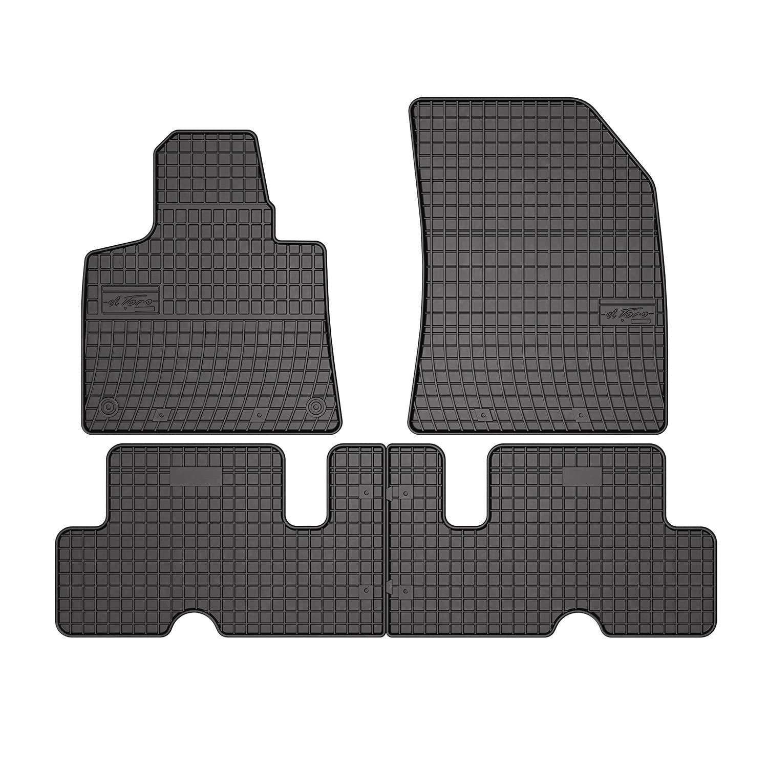 Fußmatten Automatten kompatibel mit Citroen C4 Spacetourer 2018-2023 OMAC Antirutsch Gummimatten 3D Schwarz von OMAC