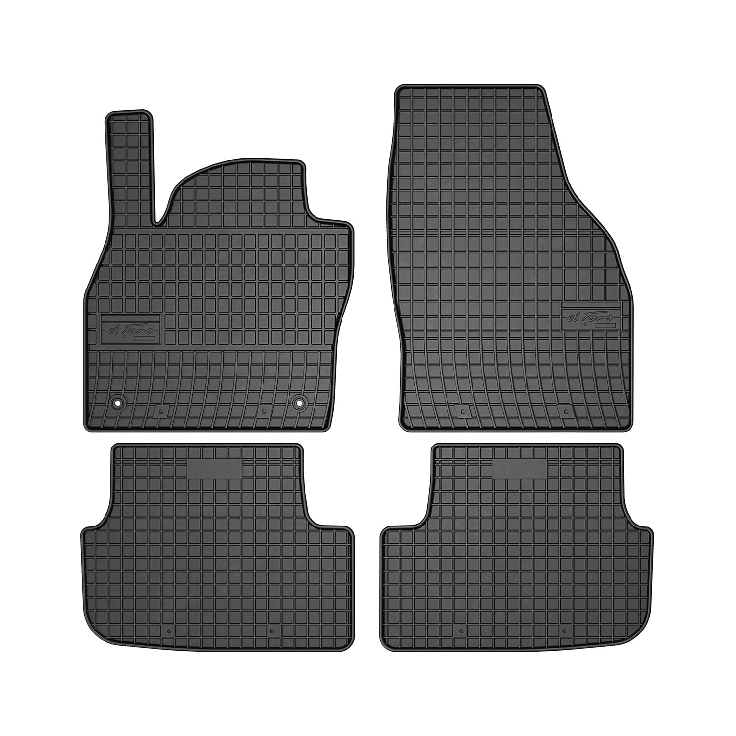 Allwetter Auto Fußmatten Automatten Kompatibel mit Seat Arona 2017-2022 | 3D Passform Hoher Rand Gummimatten Allwetterfussmatten Gummi Schwarz 4 Teilige von OMAC
