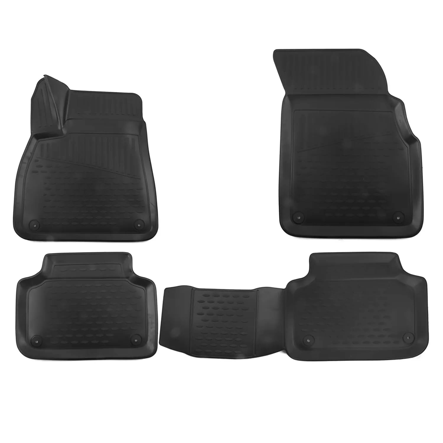 OMAC Gummimatten Fußmatten kompatibel mit Audi Q7 4M 2015-2024 TPE Automatten Schwarz 4X von OMAC