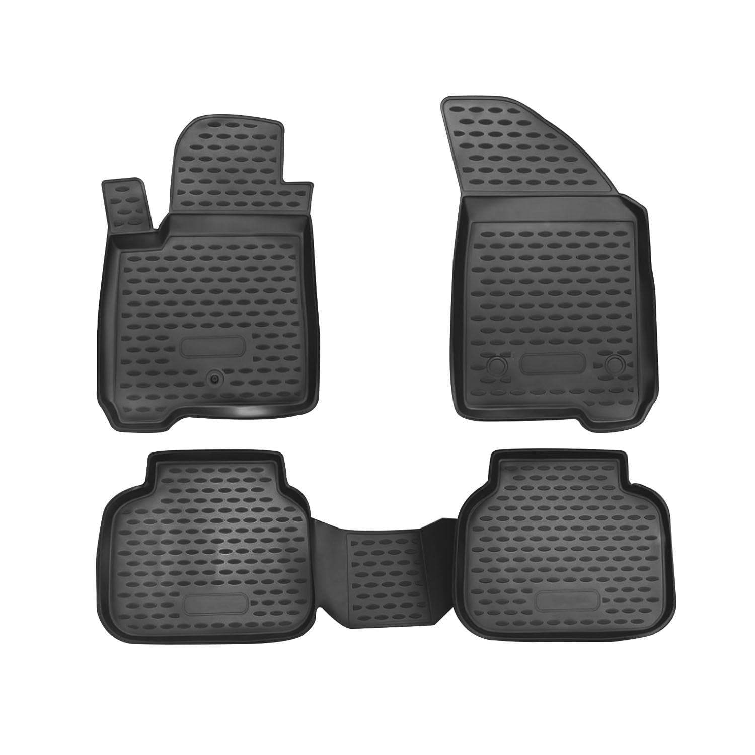 OMAC Gummimatten Fußmatten kompatibel mit Dodge Journey 2008-2024 TPE Automatten Schwarz 4X von OMAC