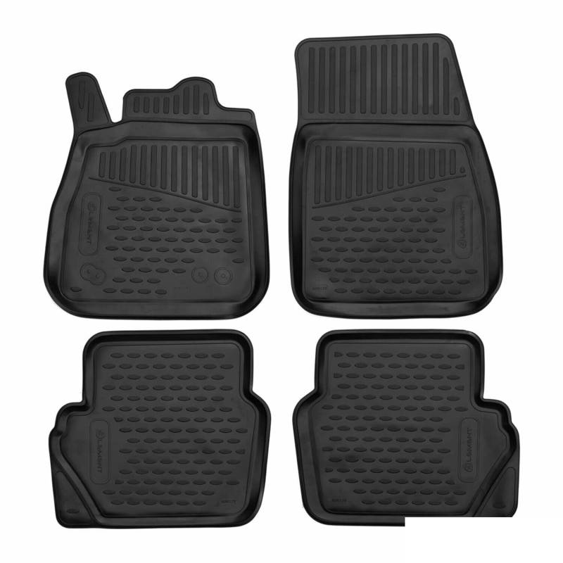 OMAC Gummimatten Fußmatten kompatibel mit Ford Puma PHEV 2019-2024 TPE Automatte Schwarz 4X von OMAC