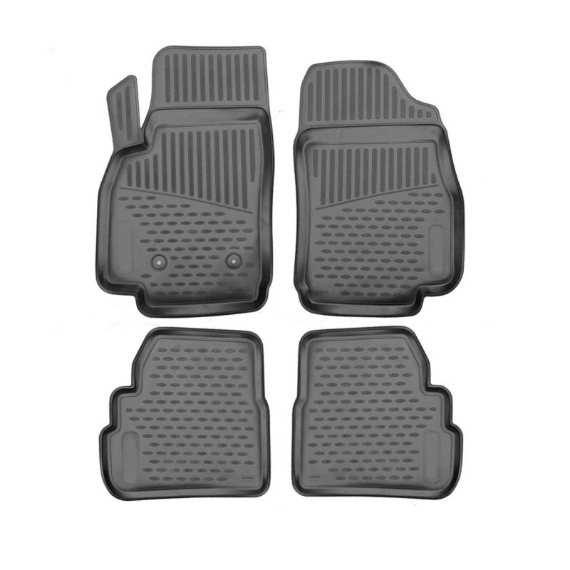 OMAC Gummimatten Fußmatten kompatibel mit Opel Karl 2015-2019 TPE Automatten Schwarz 4X von OMAC