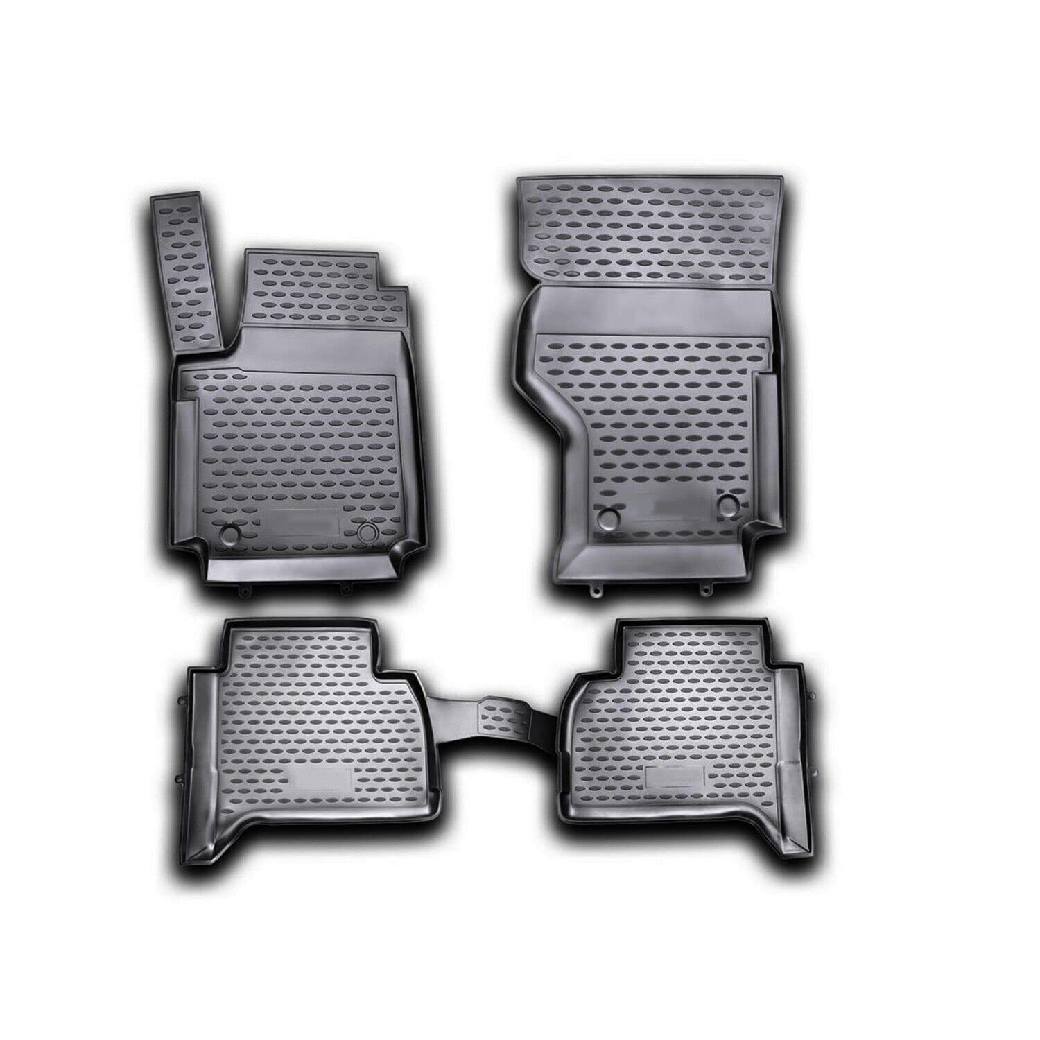 OMAC Gummimatten Fußmatten kompatibel mit VW Amarok 2010-2021 TPE Automatten Schwarz 4X von OMAC