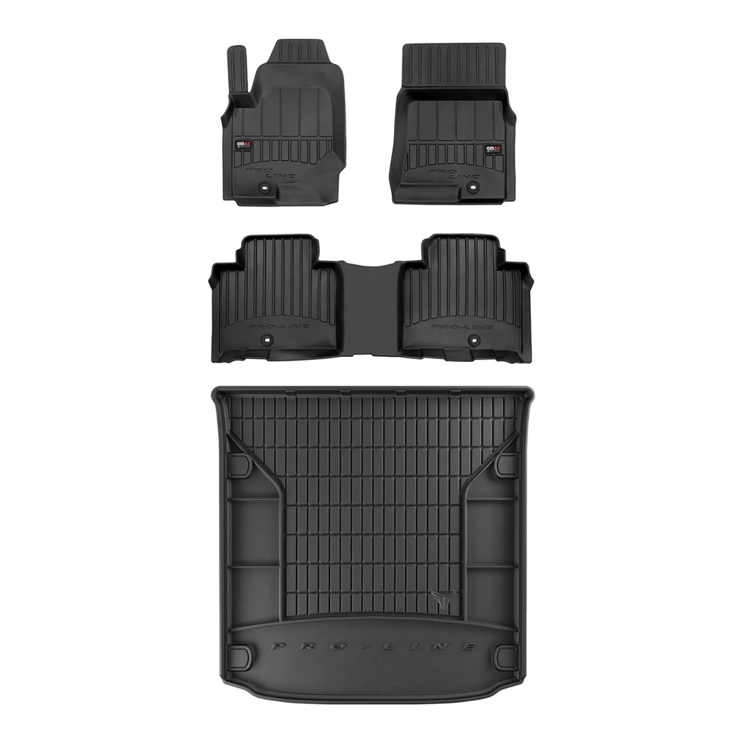 OMAC Fußmatten & Kofferraumwanne Set für SsangYong Rexton 2017-2025 Gummi 4X OMAC Fußmatten & Kofferraumwanne Set für SsangYong Rexton 2017-2025 Gummi 4X von OMAC