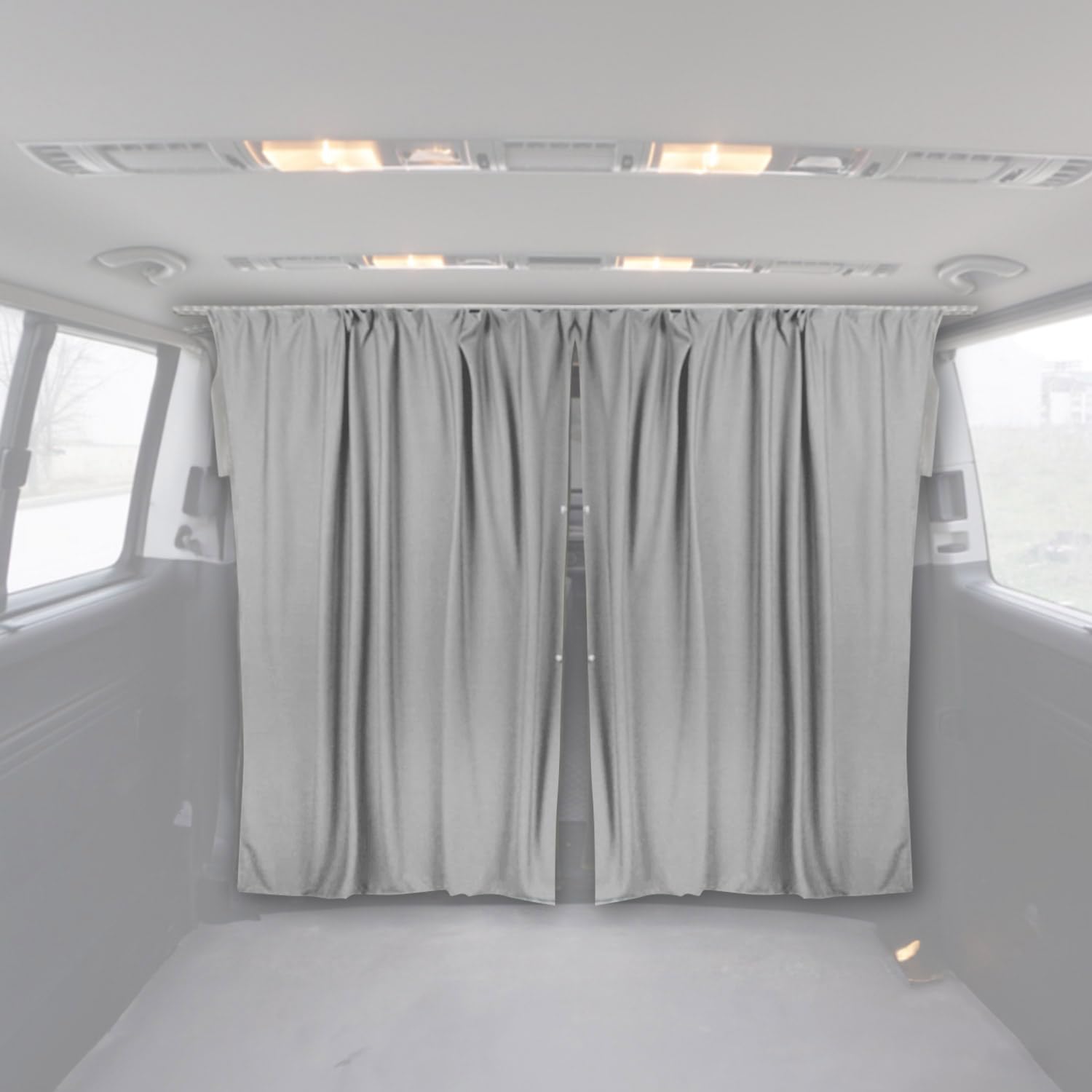 OMAC Fahrerhaus Führerhaus Gardinen Sonnenschutz kompatibel mit VW Caddy L1 L2 Grau 2tlg von OMAC