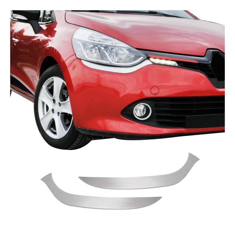 OMAC Scheinwerfer Scheinwerferblende kompatibel mit Renault Clio 4 Grandtour 2012-2019 Chrom 2X von OMAC