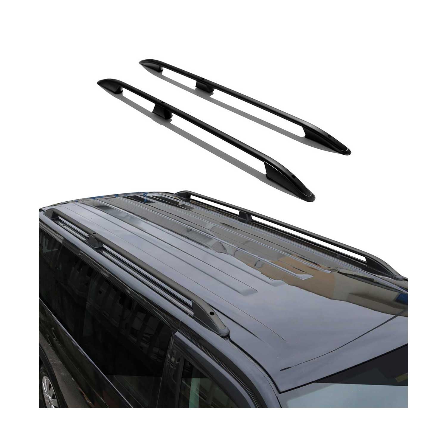 OMAC Dachreling Dachträger kompatibel mit Ford Transit Tourneo Courier 2014-2024 Alu Schwarz OMAC Dachreling Dachträger kompatibel mit Ford Transit Tourneo Courier 2014-2024 Alu Schwarz von OMAC