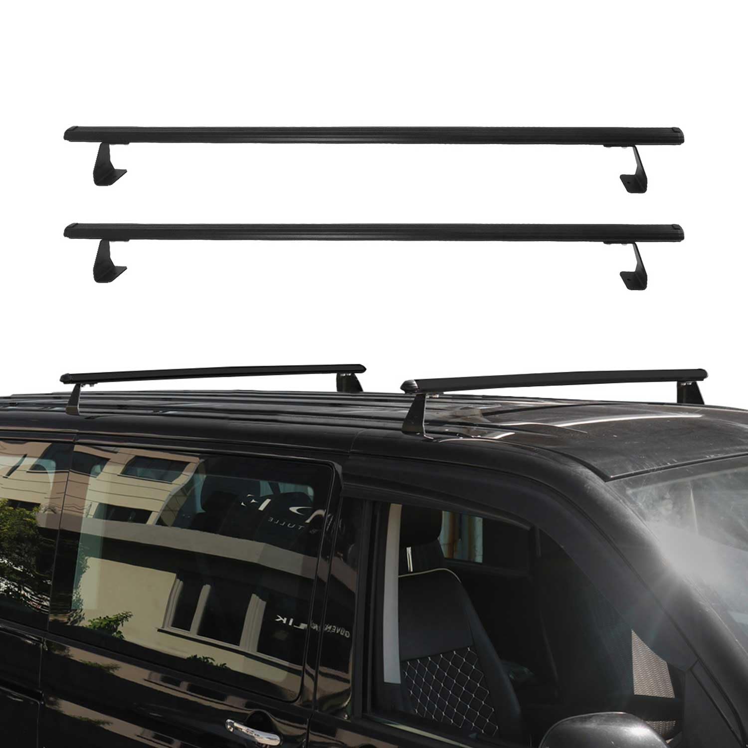 OMAC Dachträger Gepäckträger Relingträger kompatibel mit VW Caddy 2003-2015 Aluminium Schwarz 2X OMAC Dachträger Gepäckträger Relingträger kompatibel mit VW Caddy 2003-2015 Aluminium Schwarz 2X von OMAC