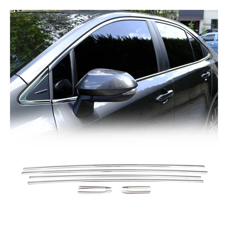 Fensterleisten Zierleisten für Toyota Corolla E21 2019-2025 Edelstahl Chrom 8tlg von OMAC