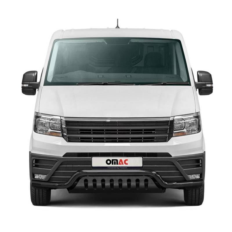 Frontschutzbügel Frontbügel für VW Crafter 2017-2025 Schwarz mit ABE Stahl von OMAC