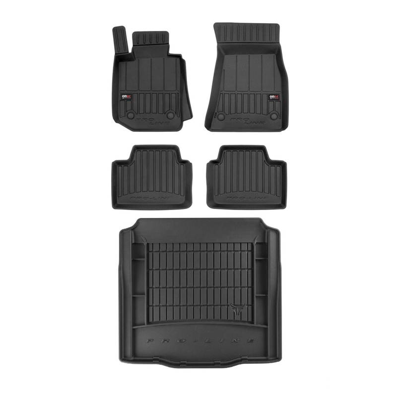 OMAC Fußmatten & Kofferraumwanne Set für BMW 3er G20 2018-2025 Gummi Schwarz 5X von OMAC