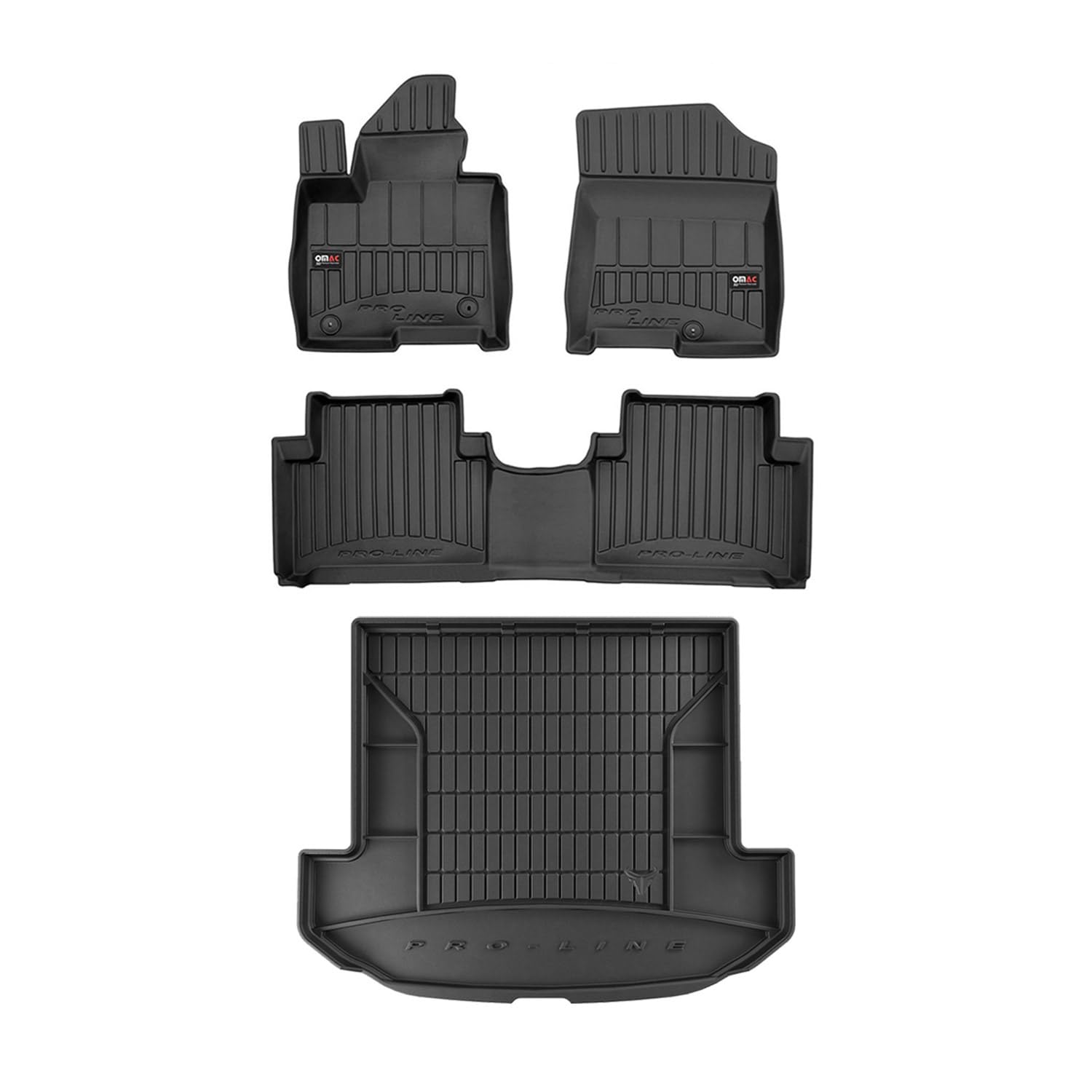 OMAC Fußmatten & Kofferraumwanne Set kompatibel mit Kia Sorento Hybrid 2020-2024 Gummi 4tlg von OMAC