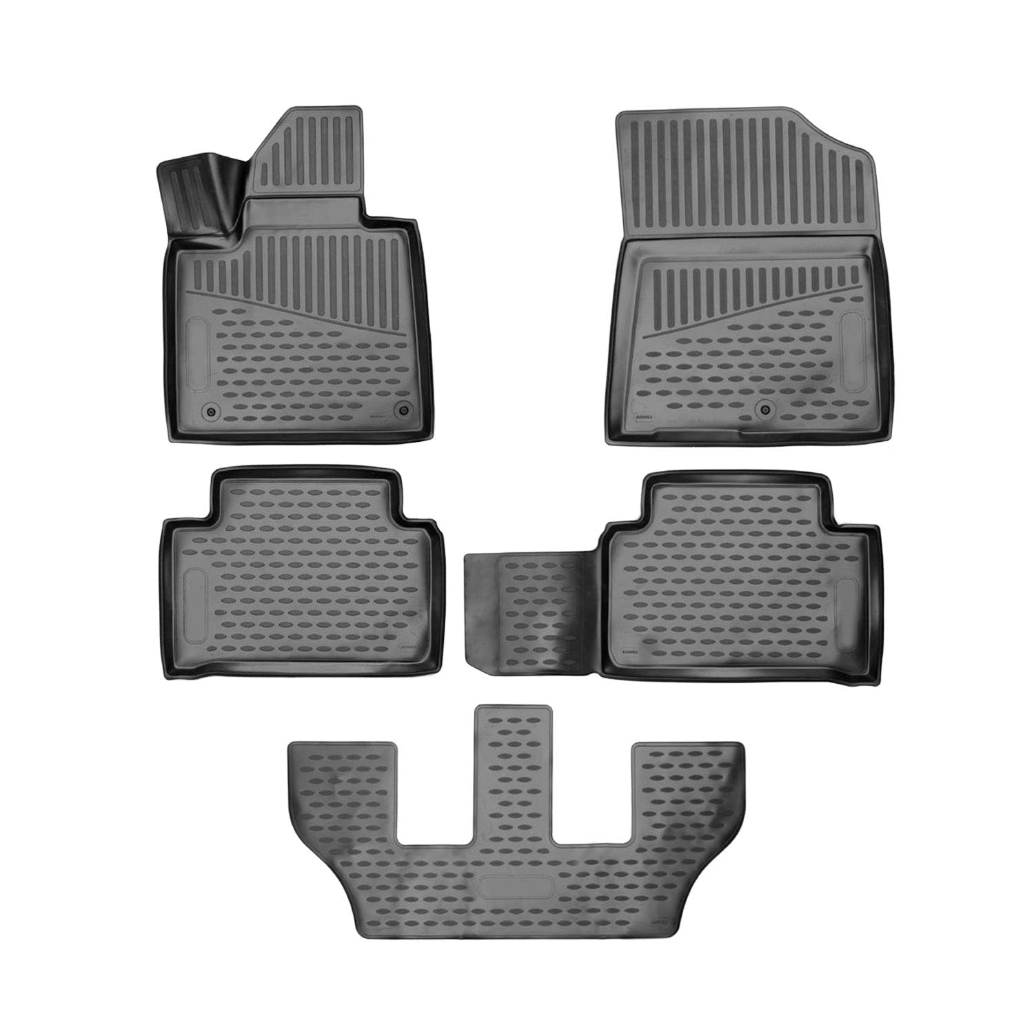 OMAC Gummimatten Fußmatten kompatibel mit Kia Sorento 2020-2024 TPE Automatten Schwarz 5X von OMAC