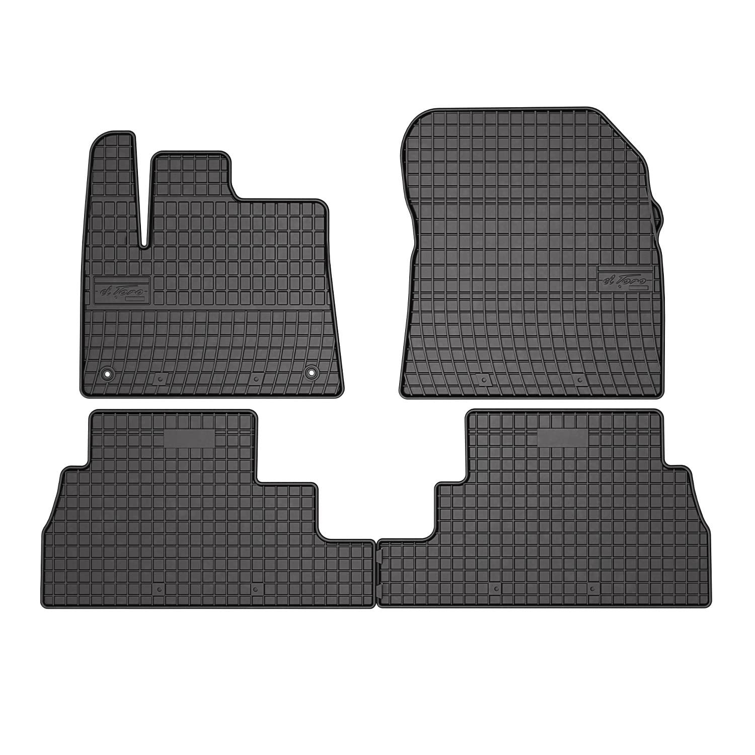 Fußmatten Automatten kompatibel mit Peugeot Rifter 2018-2023 OMAC Antirutsch Gummimatten 3D Schwarz von OMAC
