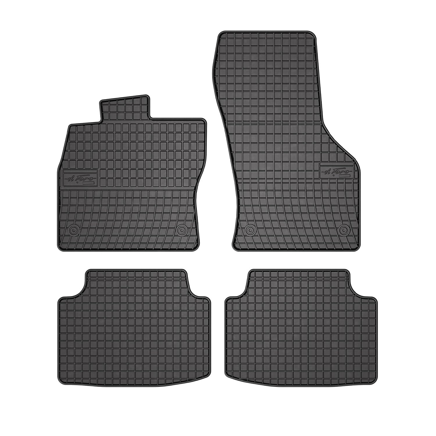 OMAC Gummi Fußmatten kompatibel mit VW Passat B8 2014-2024 Automatten Gummi Schwarz 4tlg von OMAC