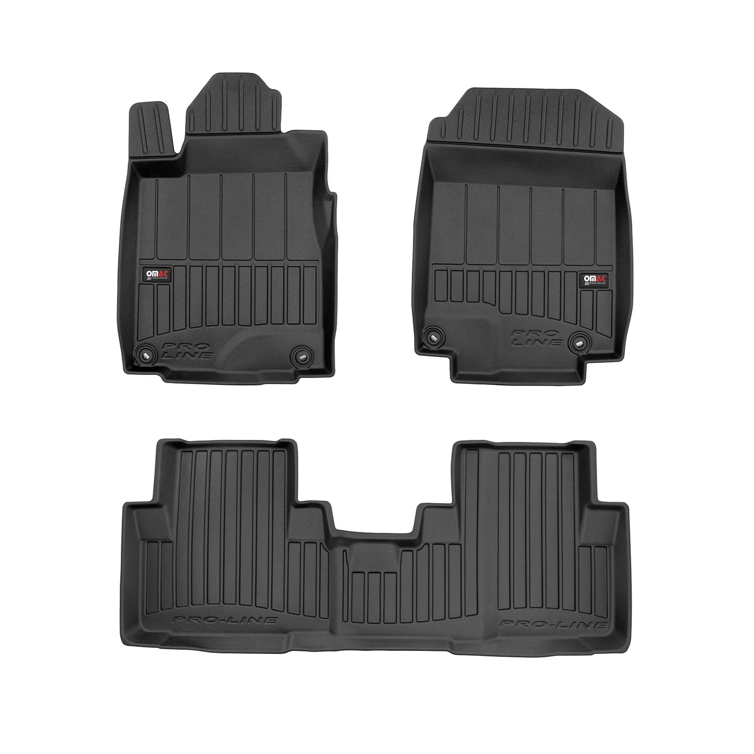 OMAC Gummi Fußmatten kompatibel mit Honda CR-V 2012-2018 Premium TPE Automatten Schwarz 3X von OMAC