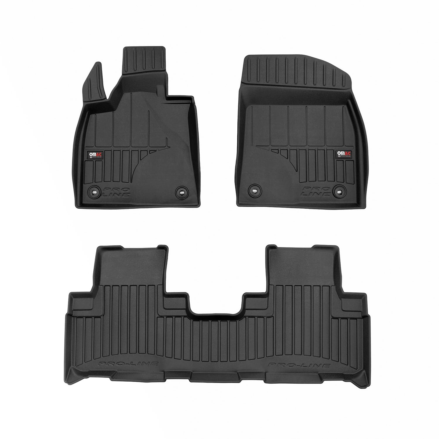 OMAC Gummi Fußmatten kompatibel mit Lexus RX 2016-2022 Premium TPE 3D Automatten Schwarz 4X von OMAC