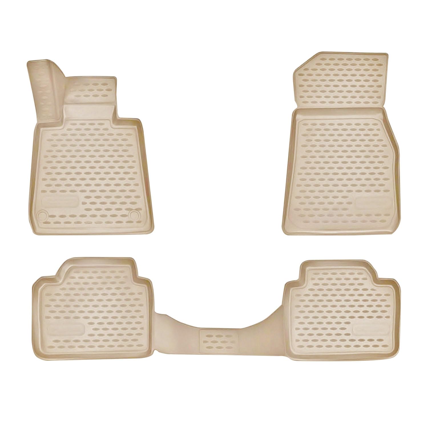OMAC Gummimatten Fußmatten kompatibel mit BMW 4er F36 2013-2024 TPE Automatten Beige 4X von OMAC