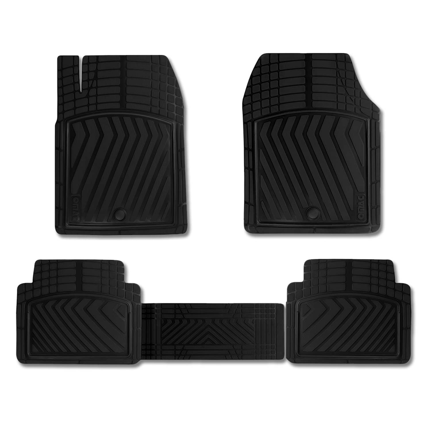 OMAC Fußmatten Gummimatten 3D Antirutsch kompatibel mit FIAT Tipo 2015-2024 Gummi TPE Schwarz 4X von OMAC