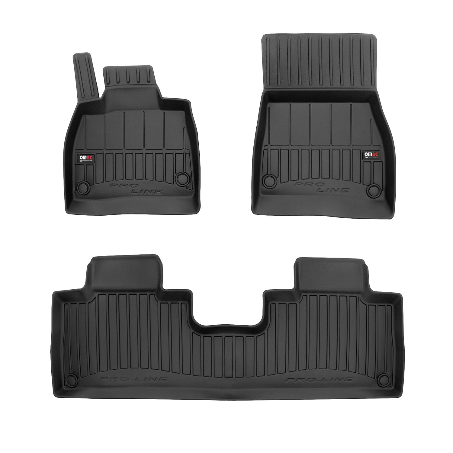 Fußmatten Gummimatten für Mercedes EQS SUV X296 2022-2025 Premium Schwarz TPE 3X Fußmatten Gummimatten für Mercedes EQS SUV X296 2022-2025 Premium Schwarz TPE 3X von OMAC