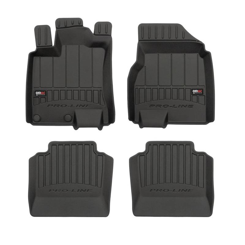 Fußmatten Gummimatten kompatibel mit Nissan Qashqai I +2 2006-2013 OMAC Premium 3D Schwarz TPE Gummi von OMAC