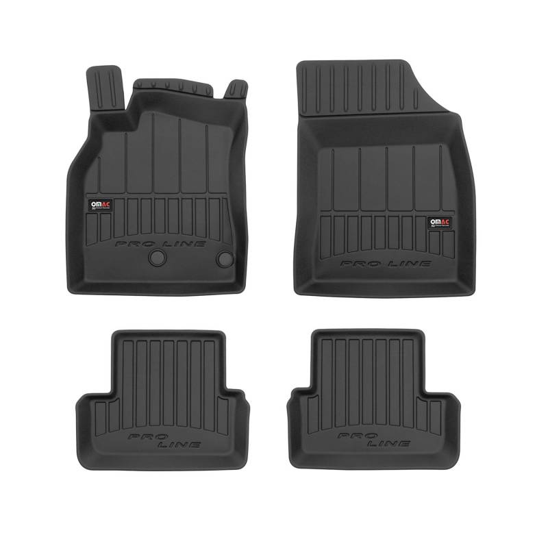 Fußmatten Gummimatten kompatibel mit Renault Megane III 2008-2015 OMAC Premium 3D Schwarz TPE Gummi von OMAC