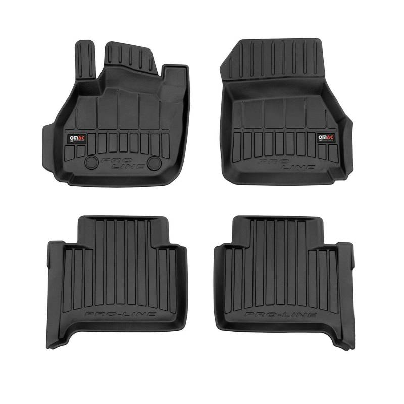 OMAC Gummi Fußmatten für Renault Zoe 2012-2025 Premium TPE Automatten Schwarz 4X von OMAC