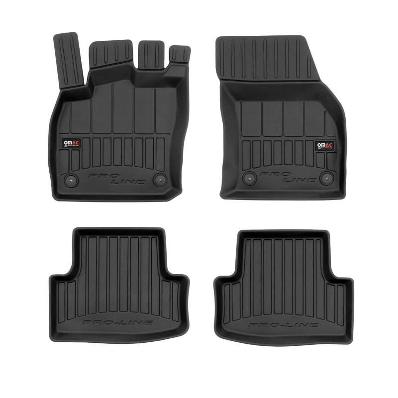 OMAC Gummi Fußmatten für Seat Ateca 2016-2025 Premium TPE Automatten Schwarz 4X von OMAC