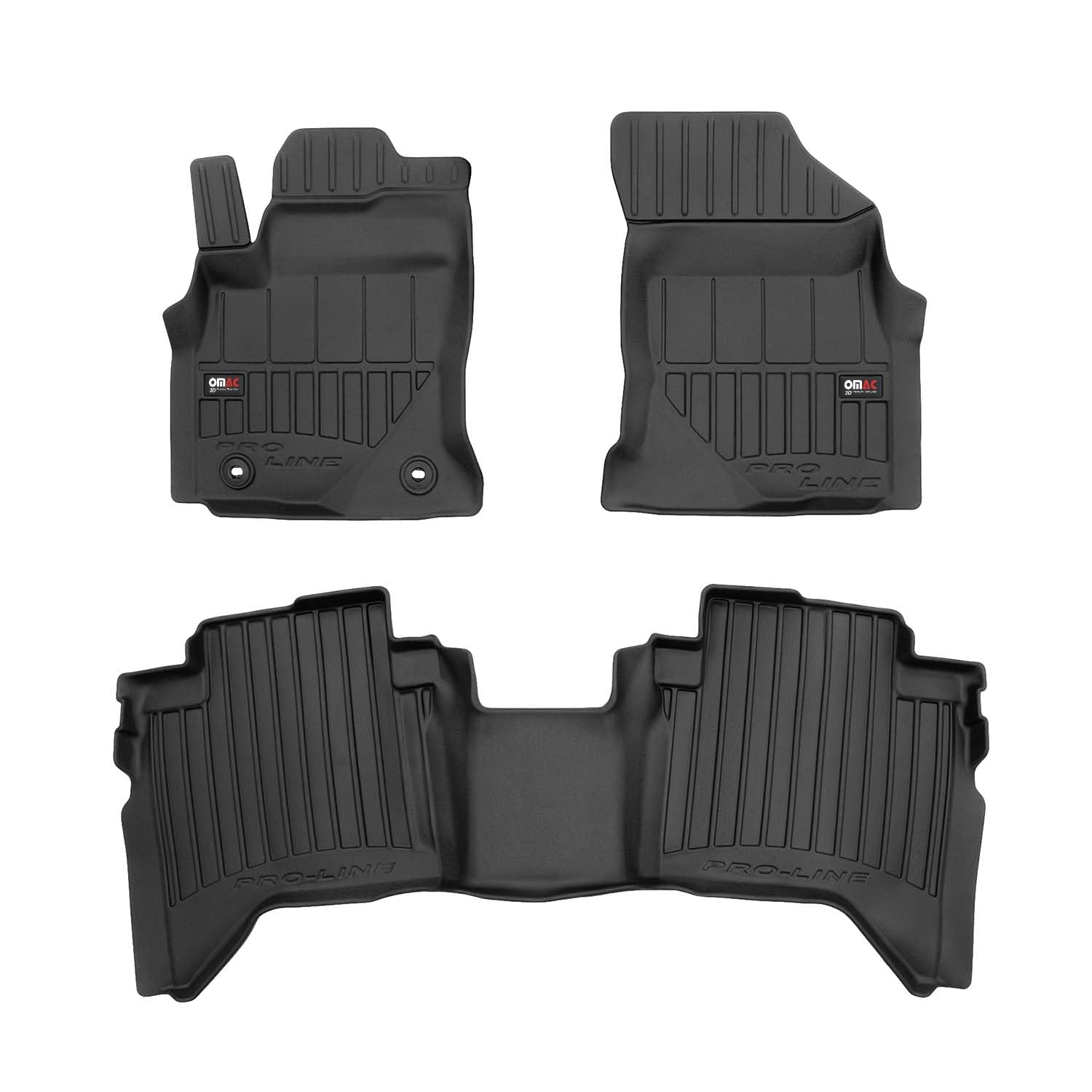 OMAC Gummi Fußmatten kompatibel mit Toyota Hilux 2015-2024 Premium TPE Automatten 3tlg von OMAC