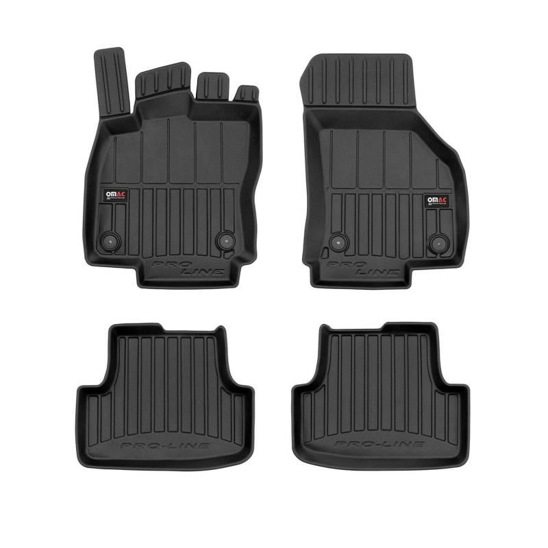 OMAC Gummi Fußmatten für VW Golf 2019-2025 Premium TPE 3D Automatten Schwarz 4X von OMAC
