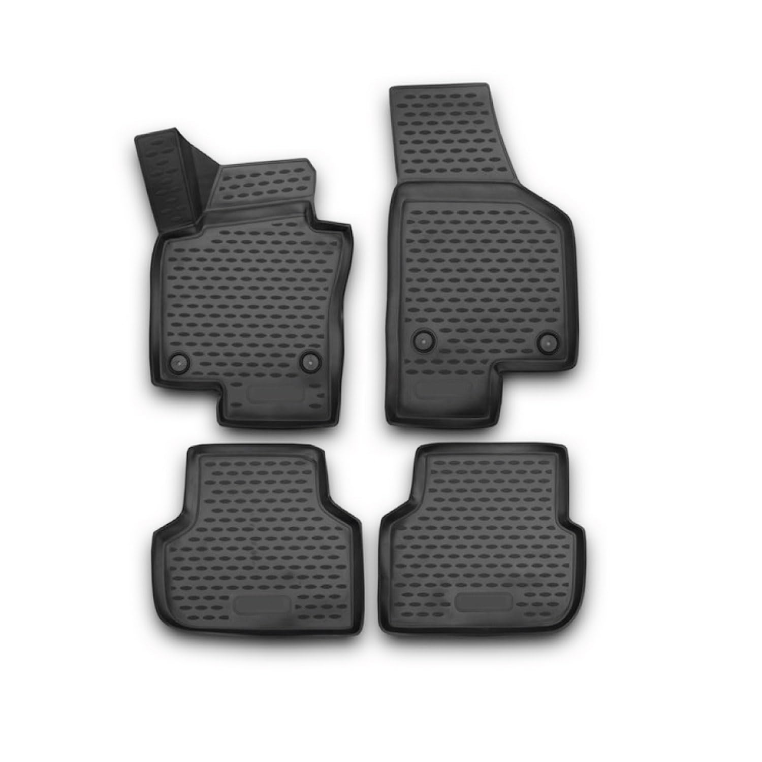 OMAC Gummimatten Fußmatten kompatibel mit VW Jetta 2010-2018 TPE Automatten Schwarz 4X von OMAC