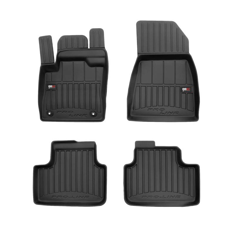 Fußmatten Gummimatten für Volvo XC40 Recharge 2020-2025 Premium Schwarz TPE 4X von OMAC
