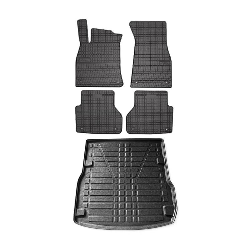 Fußmatten & Kofferraumwanne Set für Audi A6 C8 Avant Allroad 2018-2025 Gummi 5X von OMAC