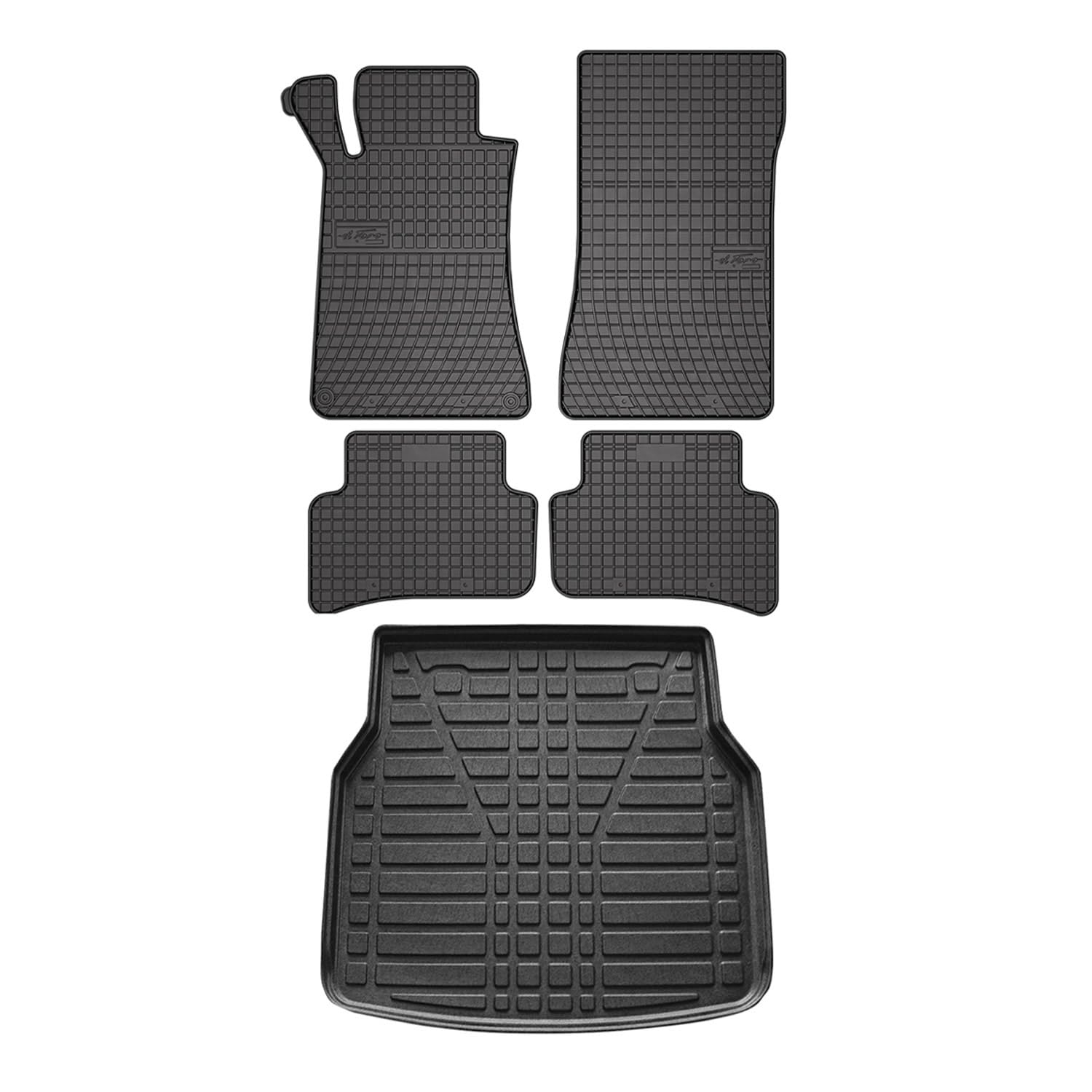 OMAC Fußmatten & Kofferraumwanne Set kompatibel mit Mercedes C Klasse S203 2001-2007 Gummi 5X OMAC Fußmatten & Kofferraumwanne Set kompatibel mit Mercedes C Klasse S203 2001-2007 Gummi 5X von OMAC